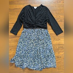 Seraphine Faux Wrap Maternity Nursing Dress 6